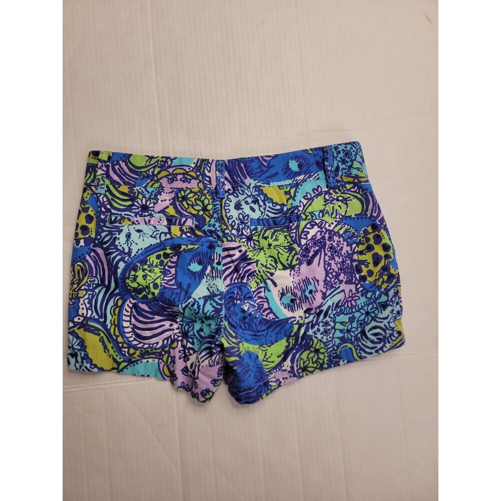 Lilly Pulitzer The Callahan Short SZ 10 Euro Summer Resort Wear Blue Violet - Picture 7 of 8